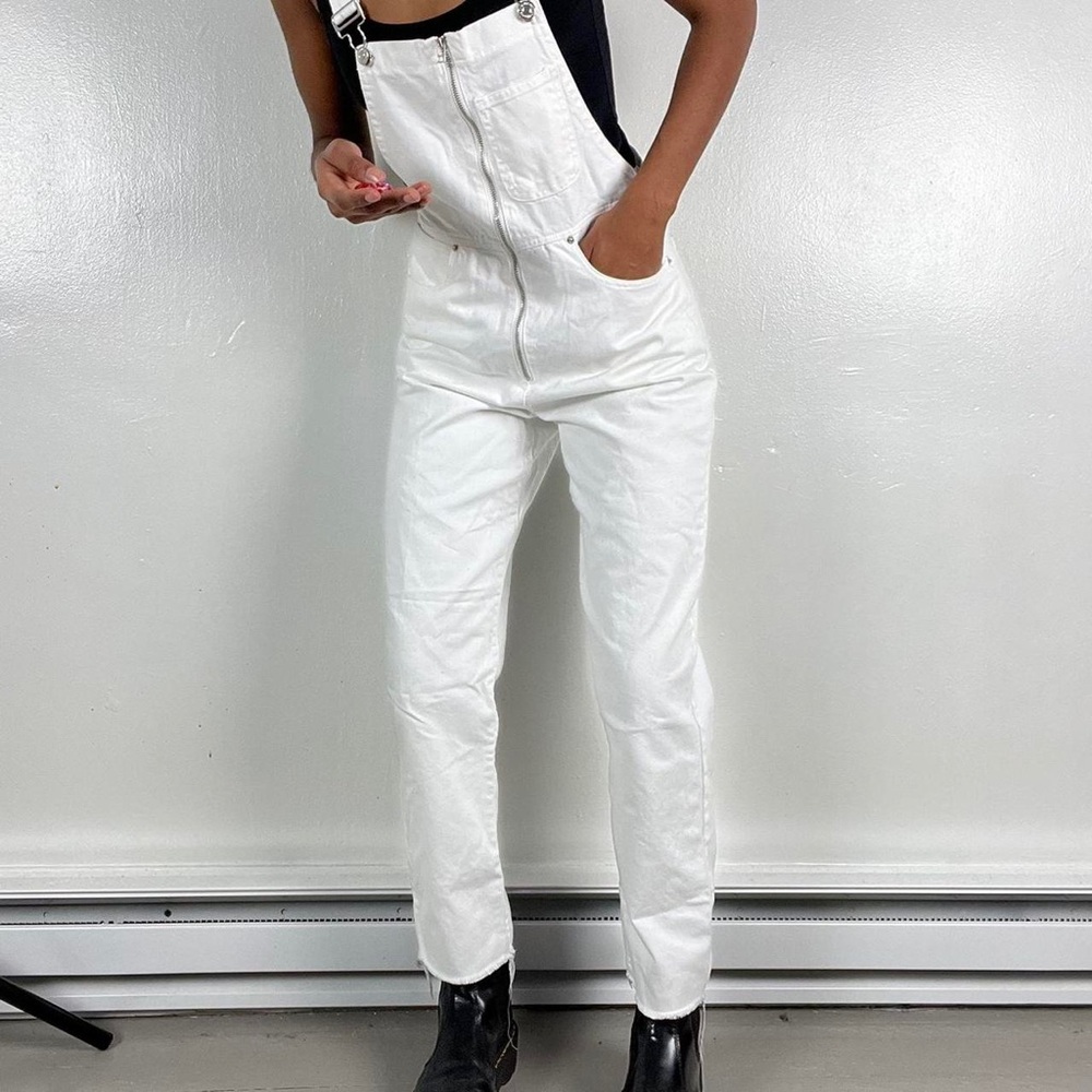Forever 21 White Women's Denim Overalls